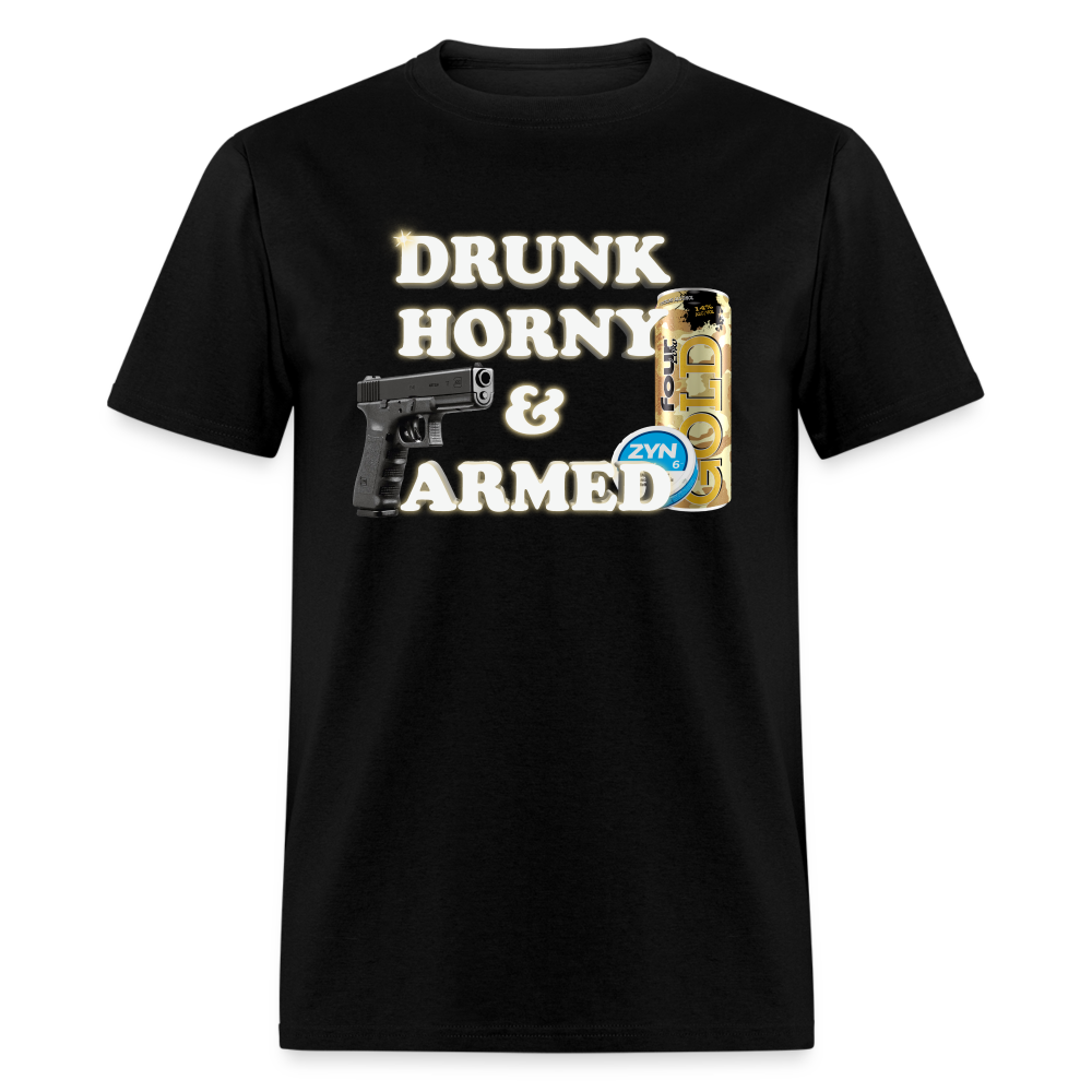 Drunk Horny & Armed - black