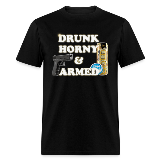 Drunk Horny & Armed - black