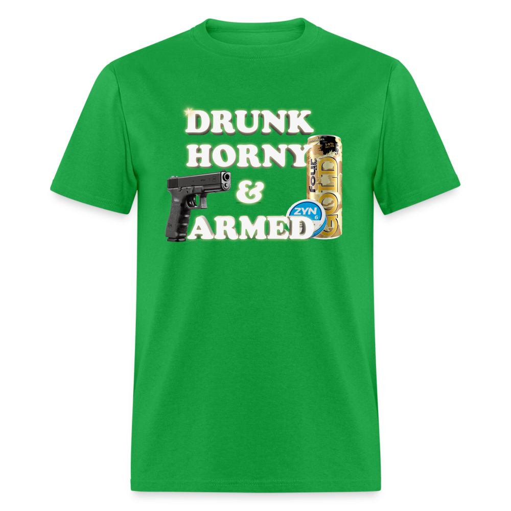 Drunk Horny & Armed - bright green