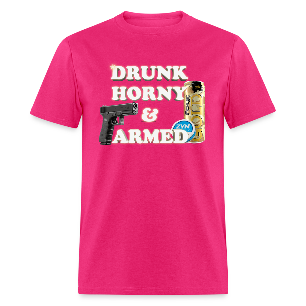 Drunk Horny & Armed - fuchsia