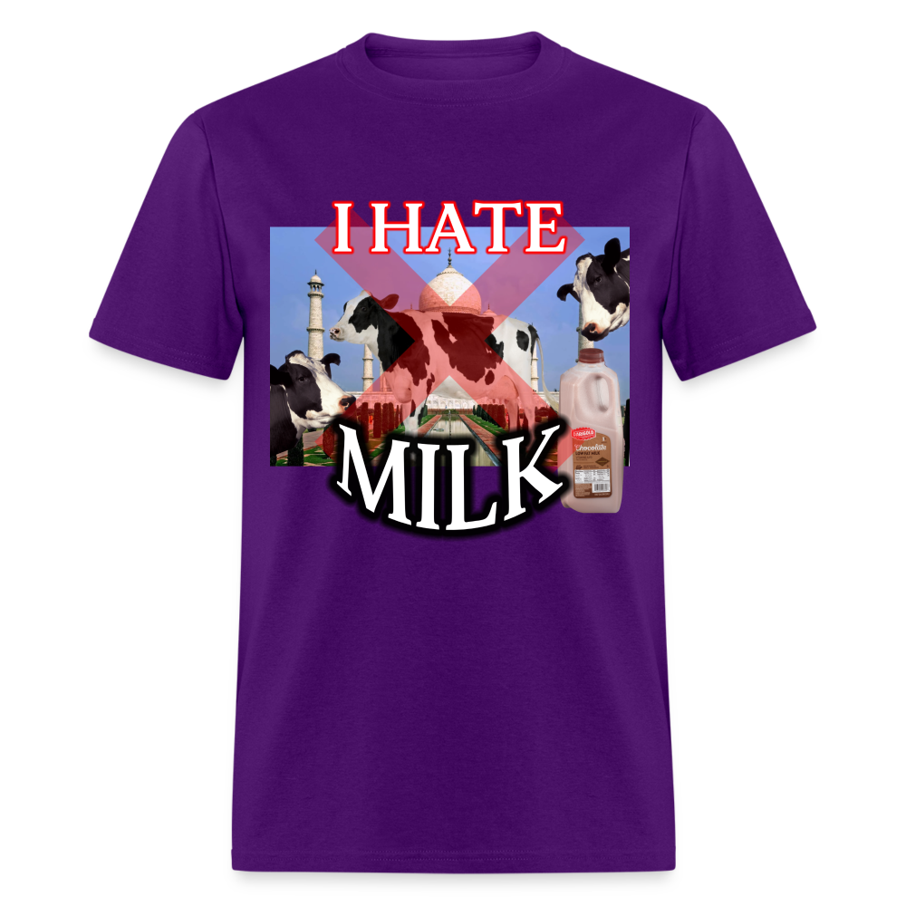 I Hate Milk T-Shirt - purple