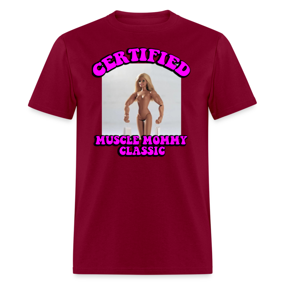 Muscle Mommy T-Shirt - burgundy