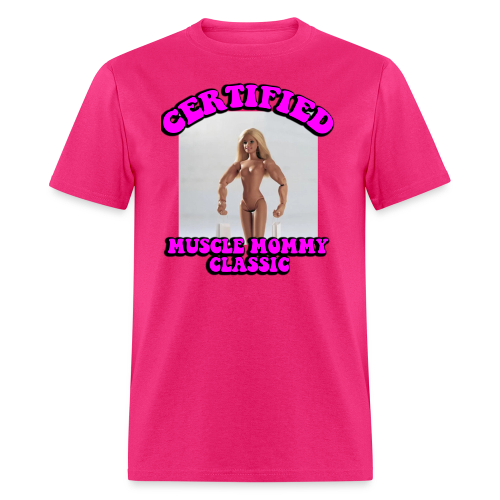 Muscle Mommy T-Shirt - fuchsia